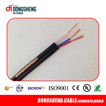 Rg59 cable coaxial siamés + cable de alimentación 2c para CCTV